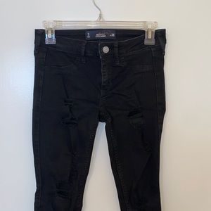Hollister Black Ripped Jeans Size 3